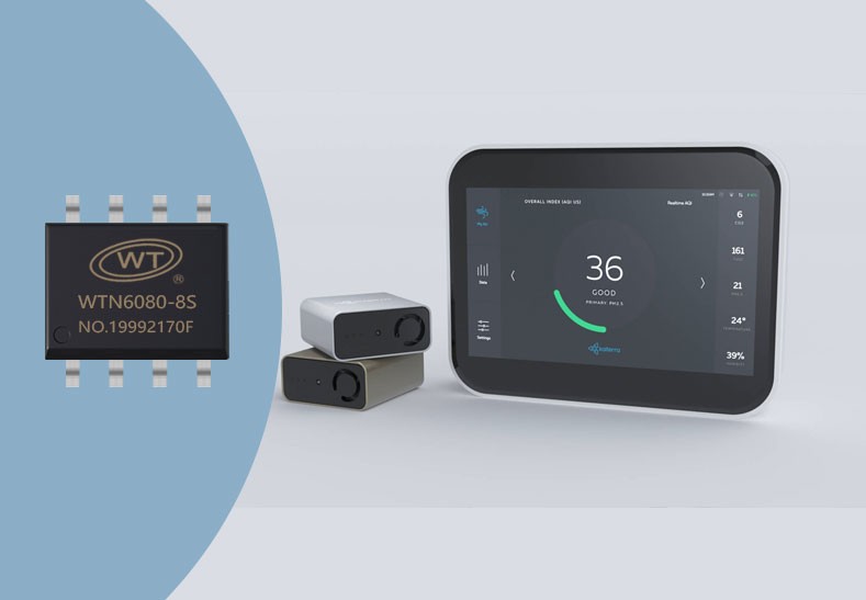 唯創(chuàng)知音WTN6040-8S系列語音芯片：空氣質(zhì)量檢測儀的完美搭檔【語音IC廠家】